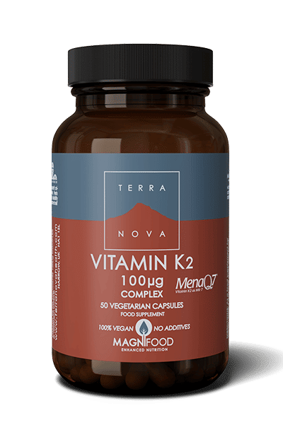 Terranova Vitamin K2 100 µg - K2-vitamiini 50 kaps.｜Terranova 维生素 K2 100 µg - 维生素 K2 50 粒。