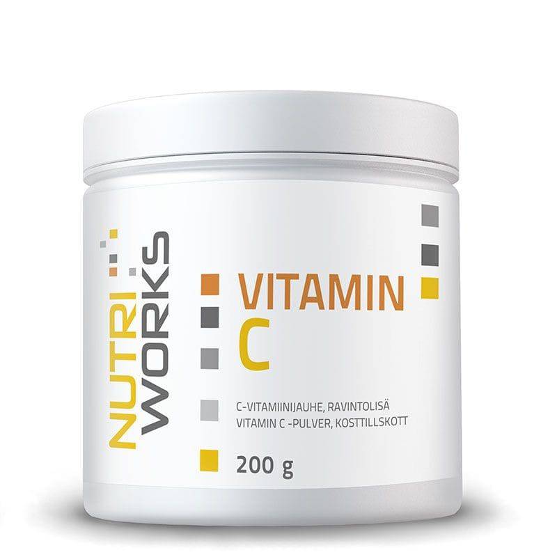Nutri Works Vitamin C - C-vitamiinijauhe 200 g｜Nutri Works 维生素C-维生素C粉 200 g