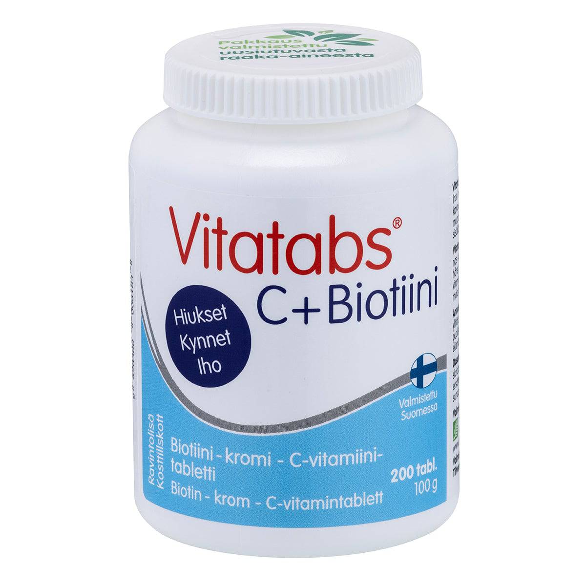 Vitatabs C+生物素 200片｜Vitatabs C + Biotiini 200 tabl.
