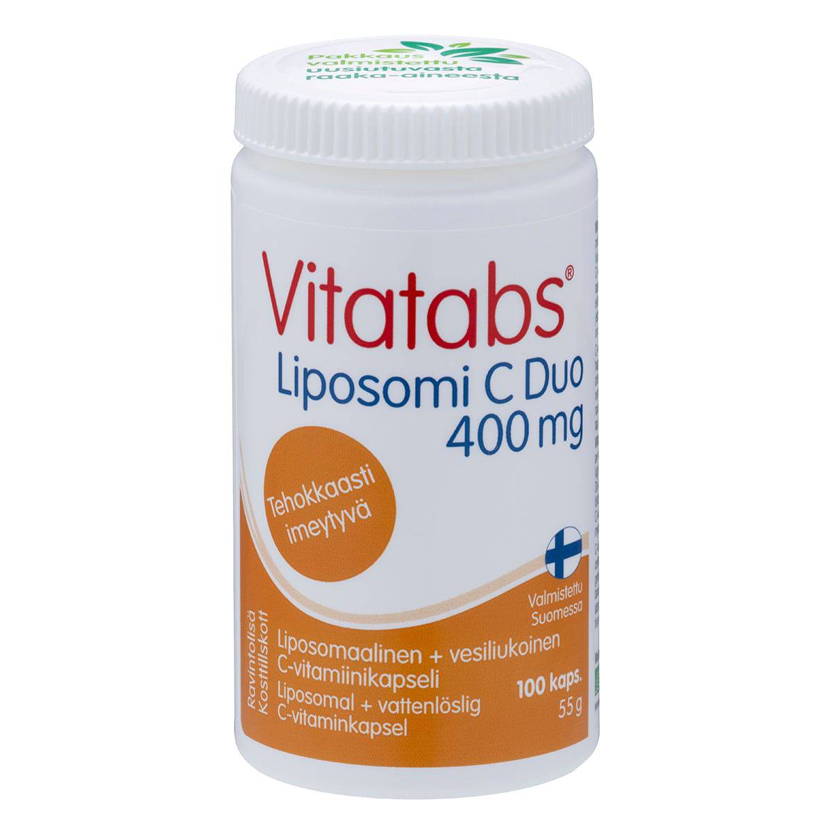 Vitatabs 脂质体维生素C Duo 400毫克 100粒｜Vitatabs Liposomi C Duo 400 mg 100 kaps.