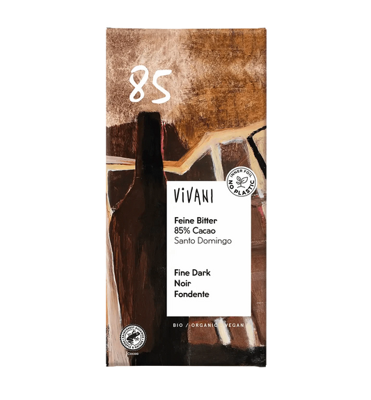 Vivani 精制黑巧克力 有机 85% 80 g｜Vivani Fine Dark Cacao - Luomu Tummasuklaa 85 % 80 g