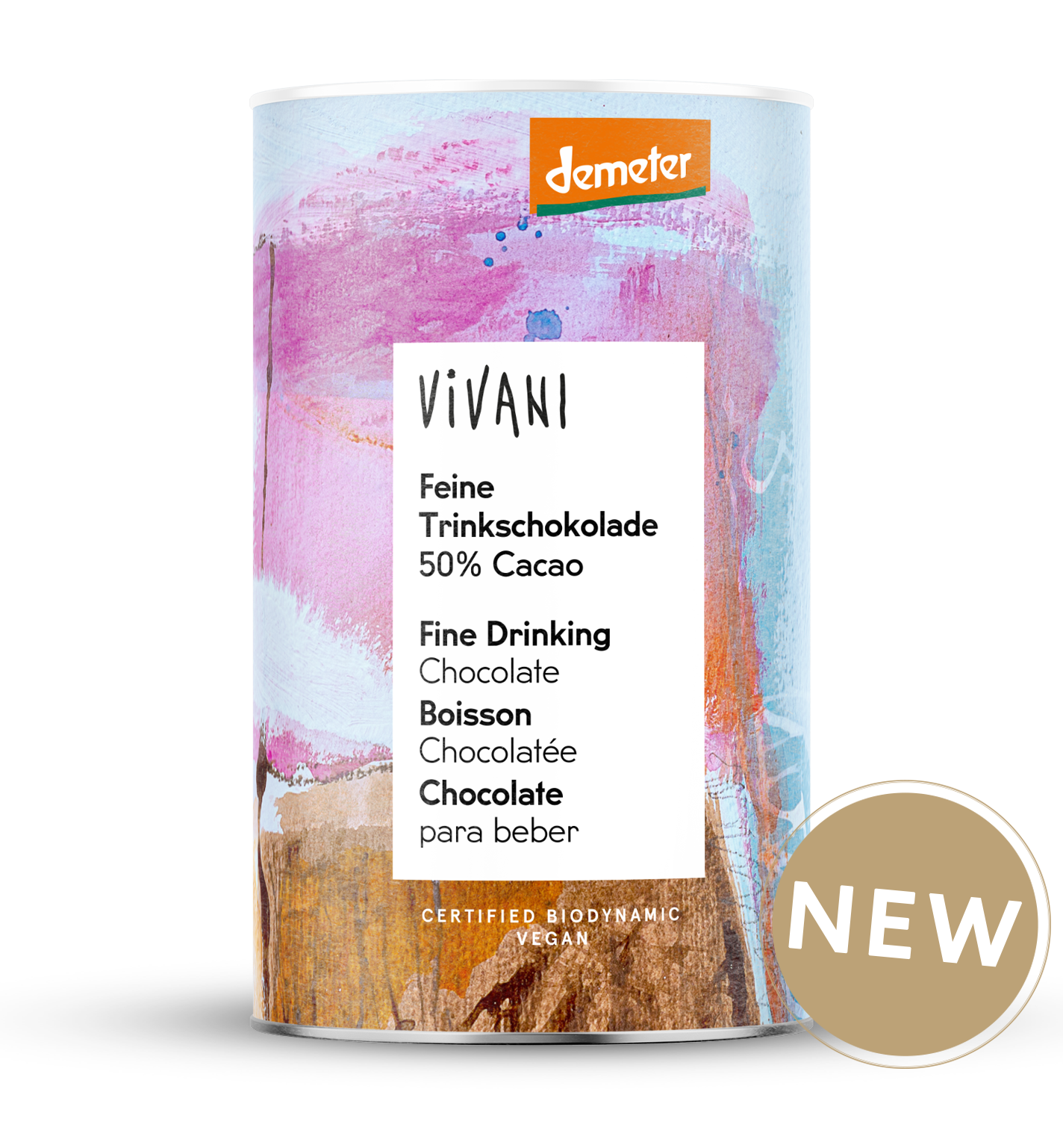 Vivani Demeter Feine Trinkschokolade 50% Cacao - Kaakaojuomajauhe 300 g｜Vivani 德米特50%可可精饮巧克力粉 300 g
