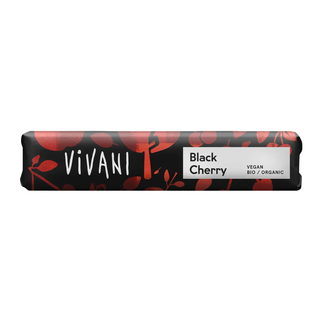 维瓦尼黑樱桃有机黑巧克力棒 35 g｜Vivani Black Cherry - Luomu Kirsikka Tummasuklaapatukka 35 g