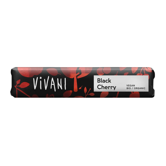 维瓦尼黑樱桃有机黑巧克力棒 35 g｜Vivani Black Cherry - Luomu Kirsikka Tummasuklaapatukka 35 g