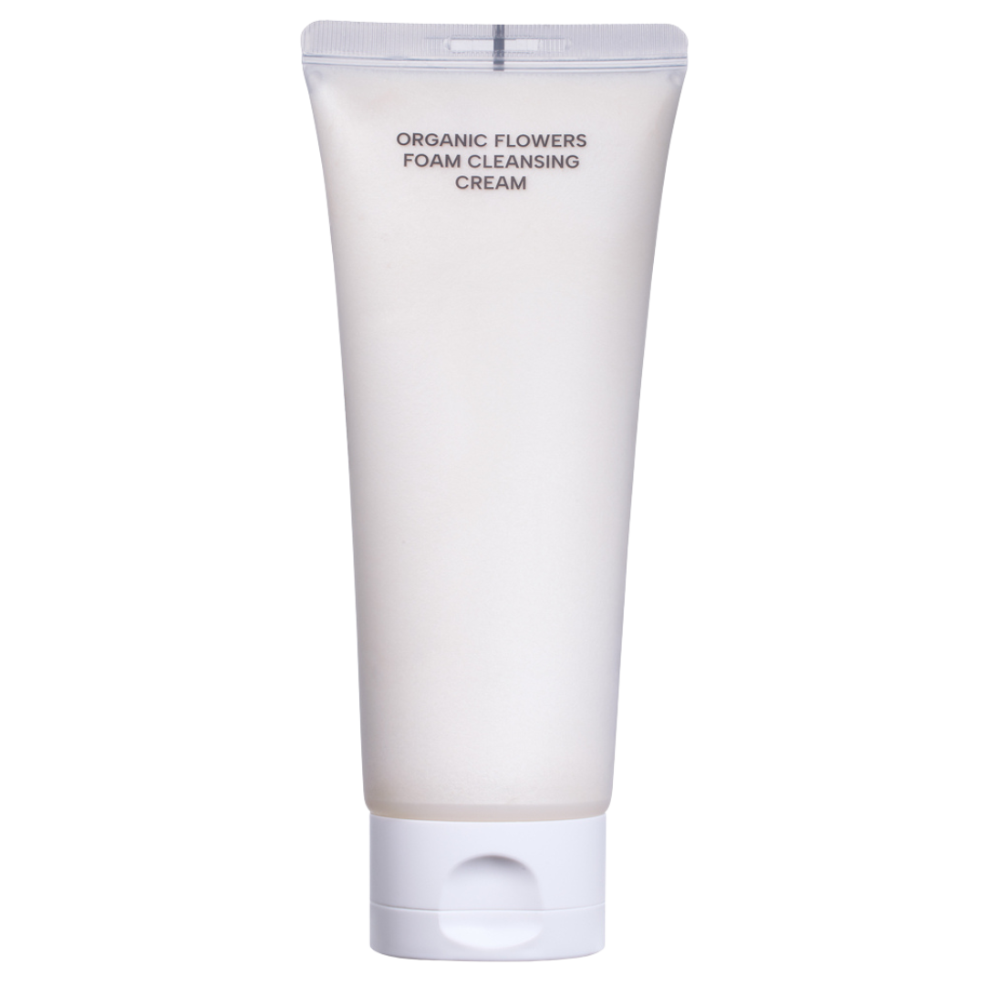 有机花卉泡沫洁面霜 150 ml｜Whamisa Organic Flowers Foam Cleansing Cream - Vaahtoava puhdistusvoide 150 ml