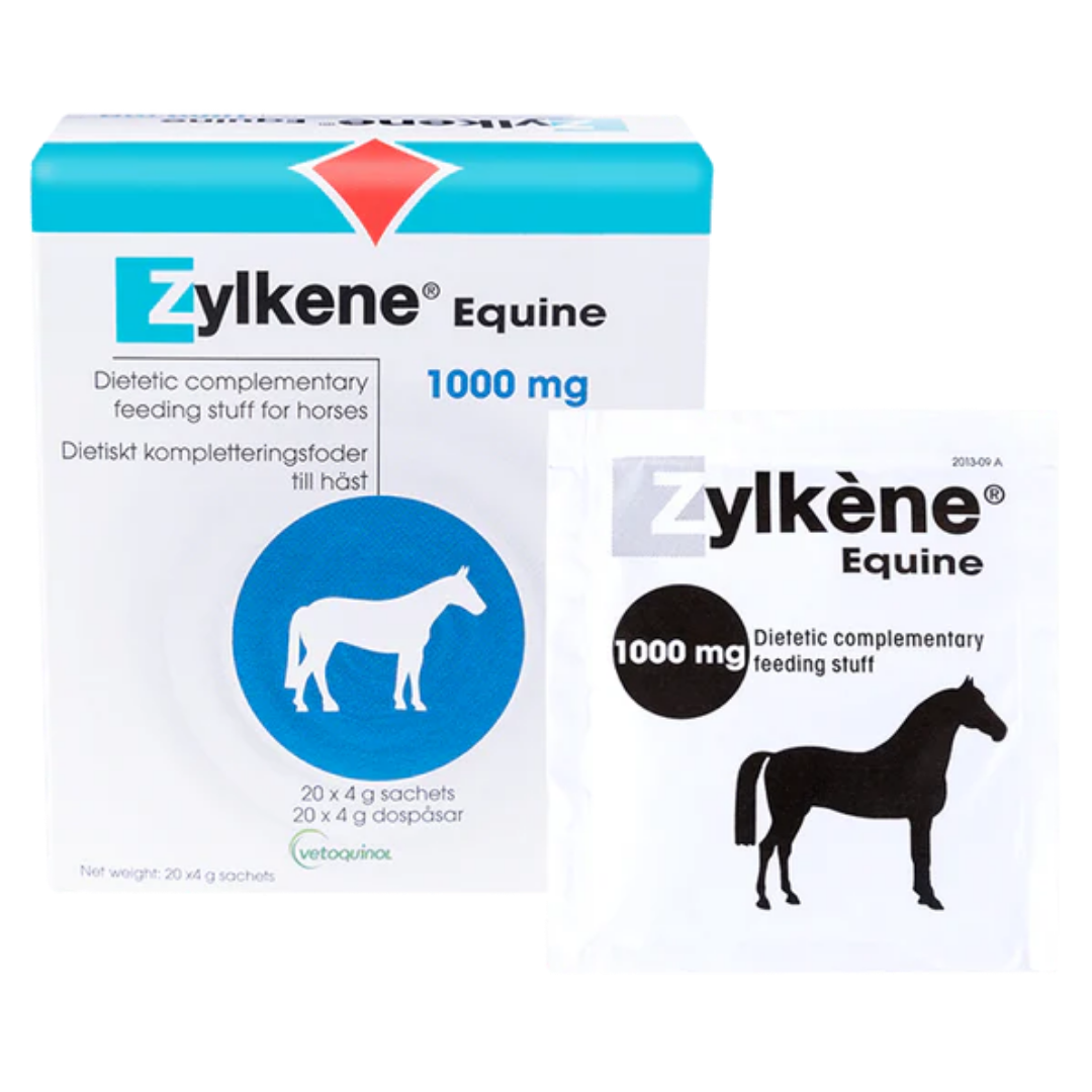 Zylkene 马用 1000毫克（α-卡索西平）马用袋装粉 20包 4 g｜Zylkene Equine 1000 mg (Alfa-kasotsepiini) annospussi hevoselle 20 x 4 g